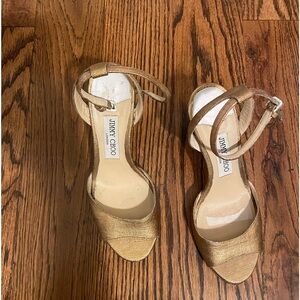 Jimmy choo golden sandals